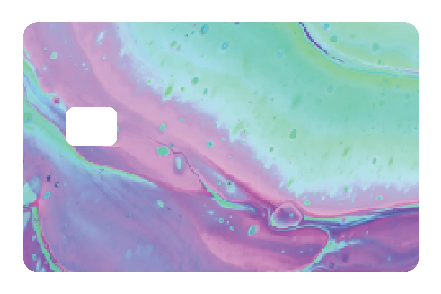 Abstract Paint Teal and Purple - Image 2