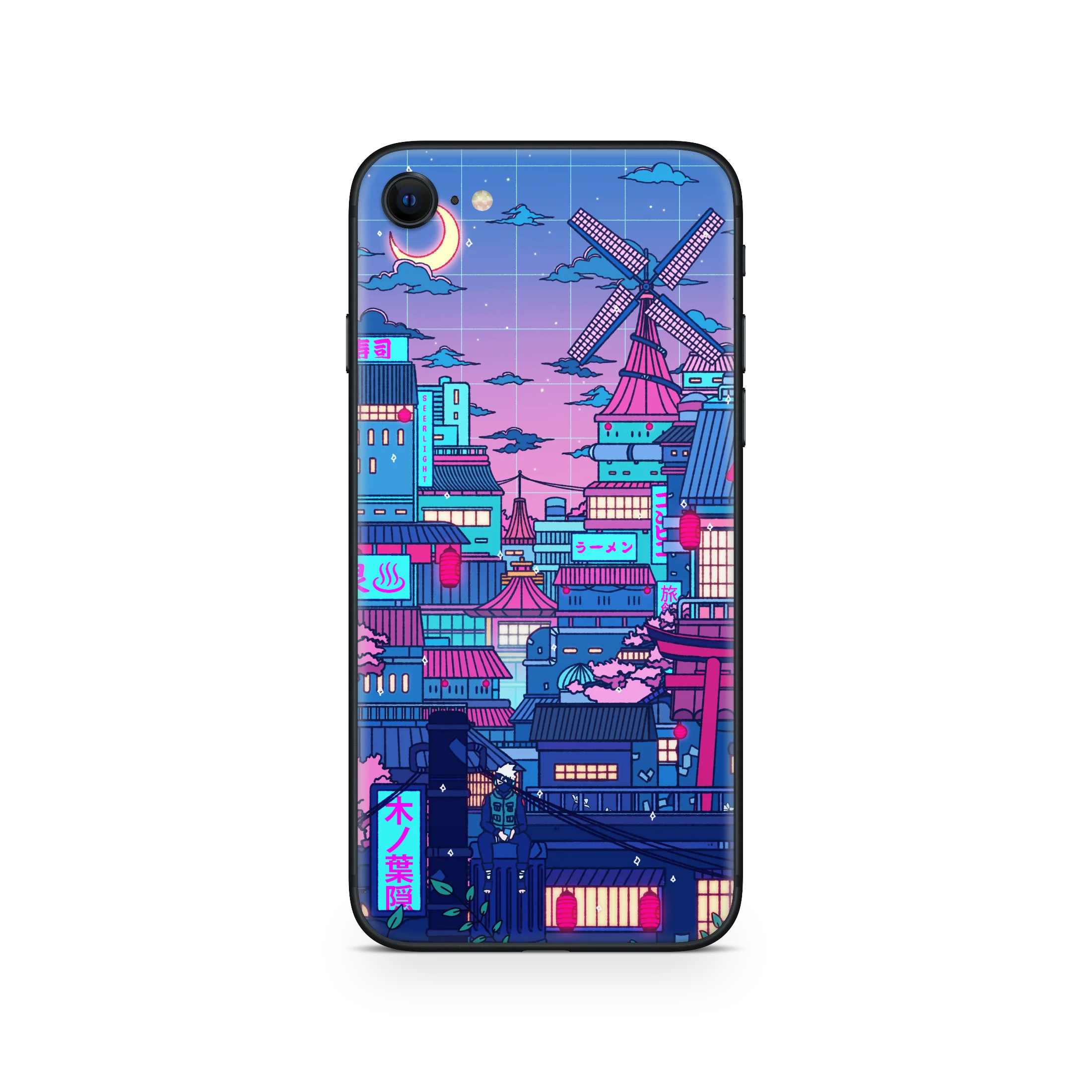 Apple iPhone Cyberpunk Village Skin - Image 2