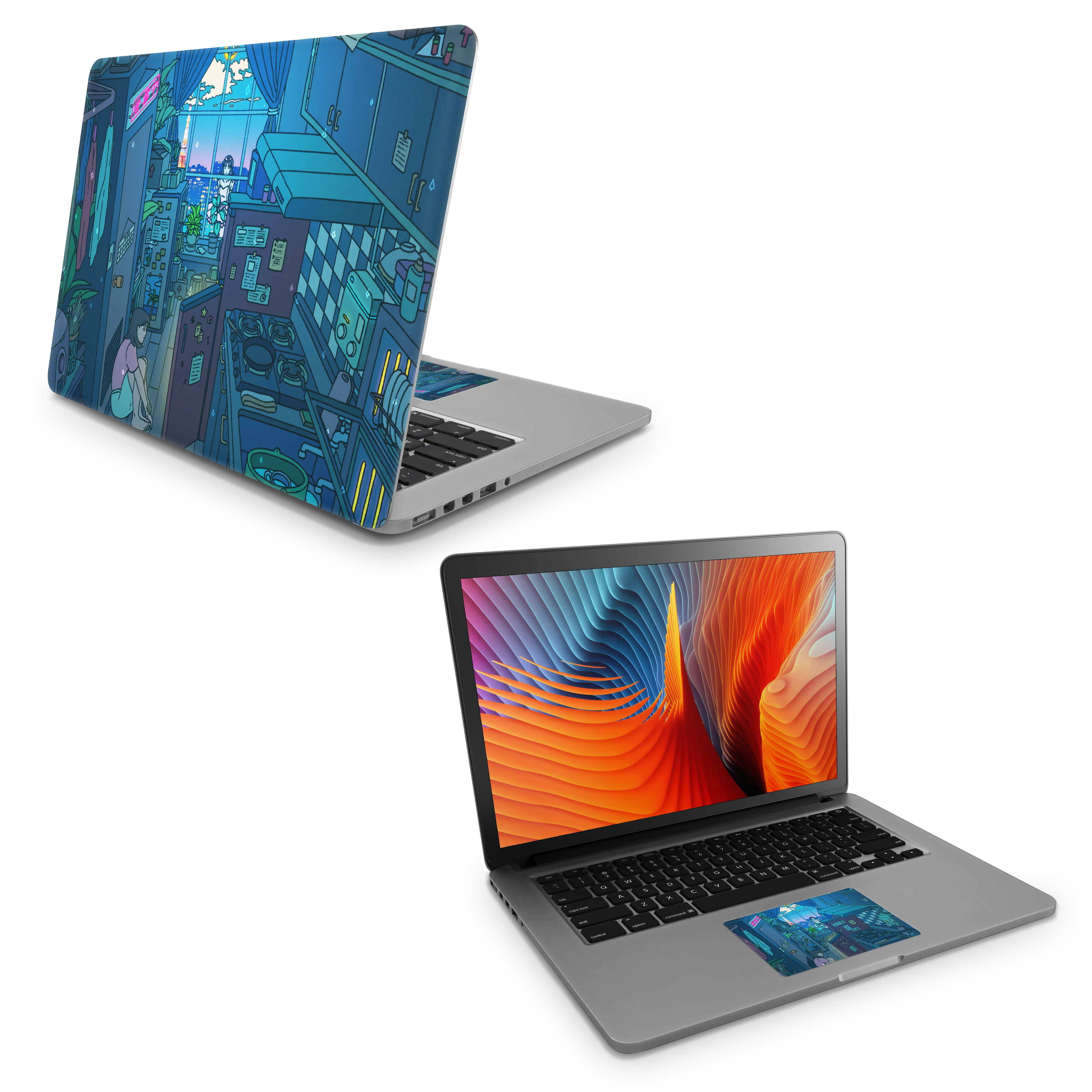 Apple MacBook Perfect Blue Skin - Image 4