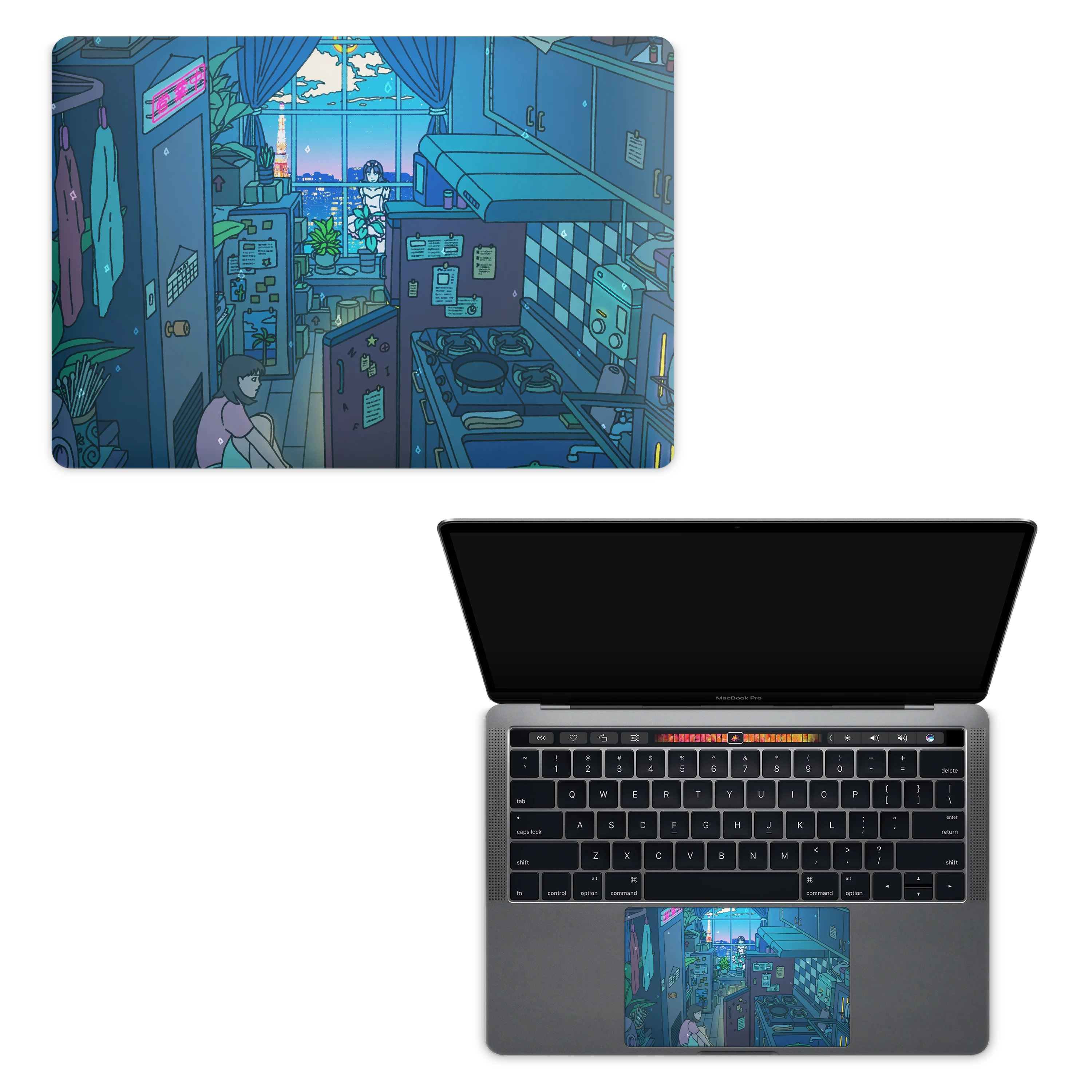 Apple MacBook Perfect Blue Skin - Image 5