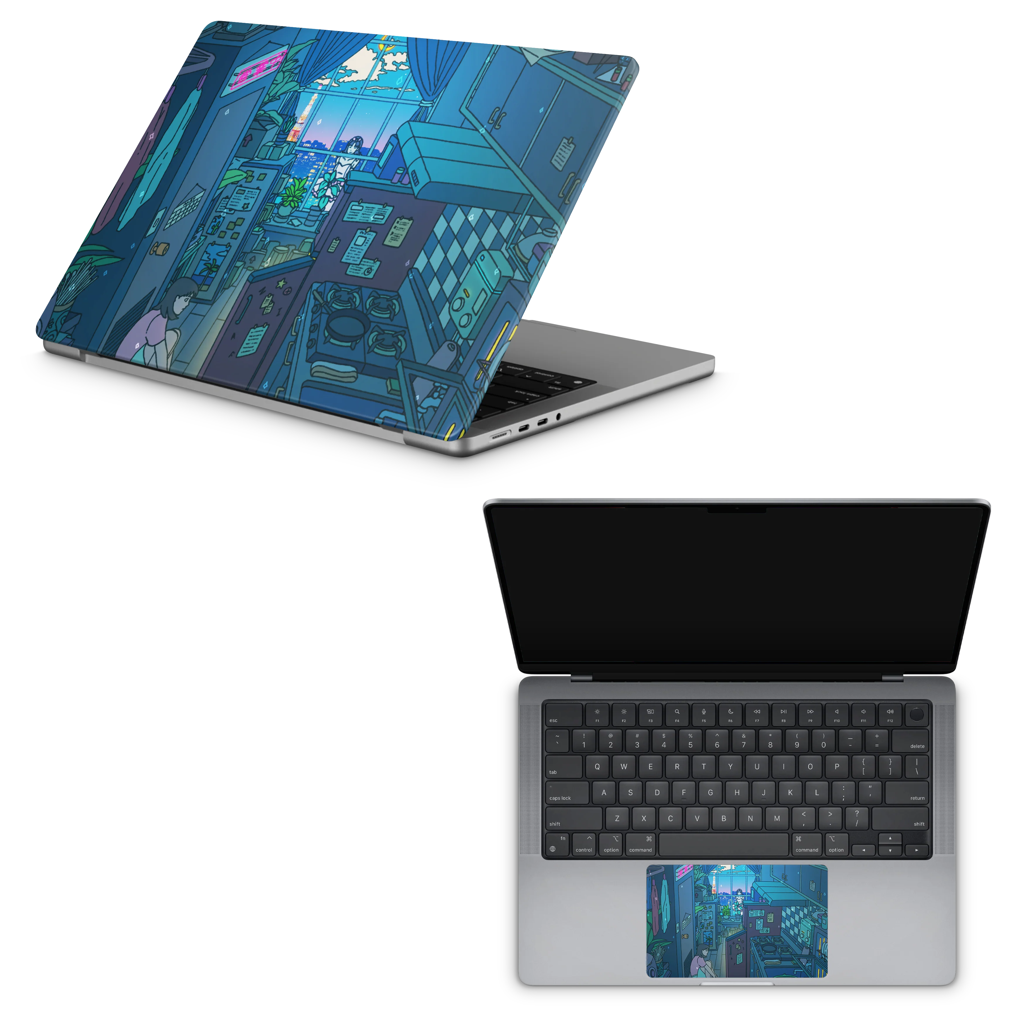 Apple MacBook Perfect Blue Skin - Image 7