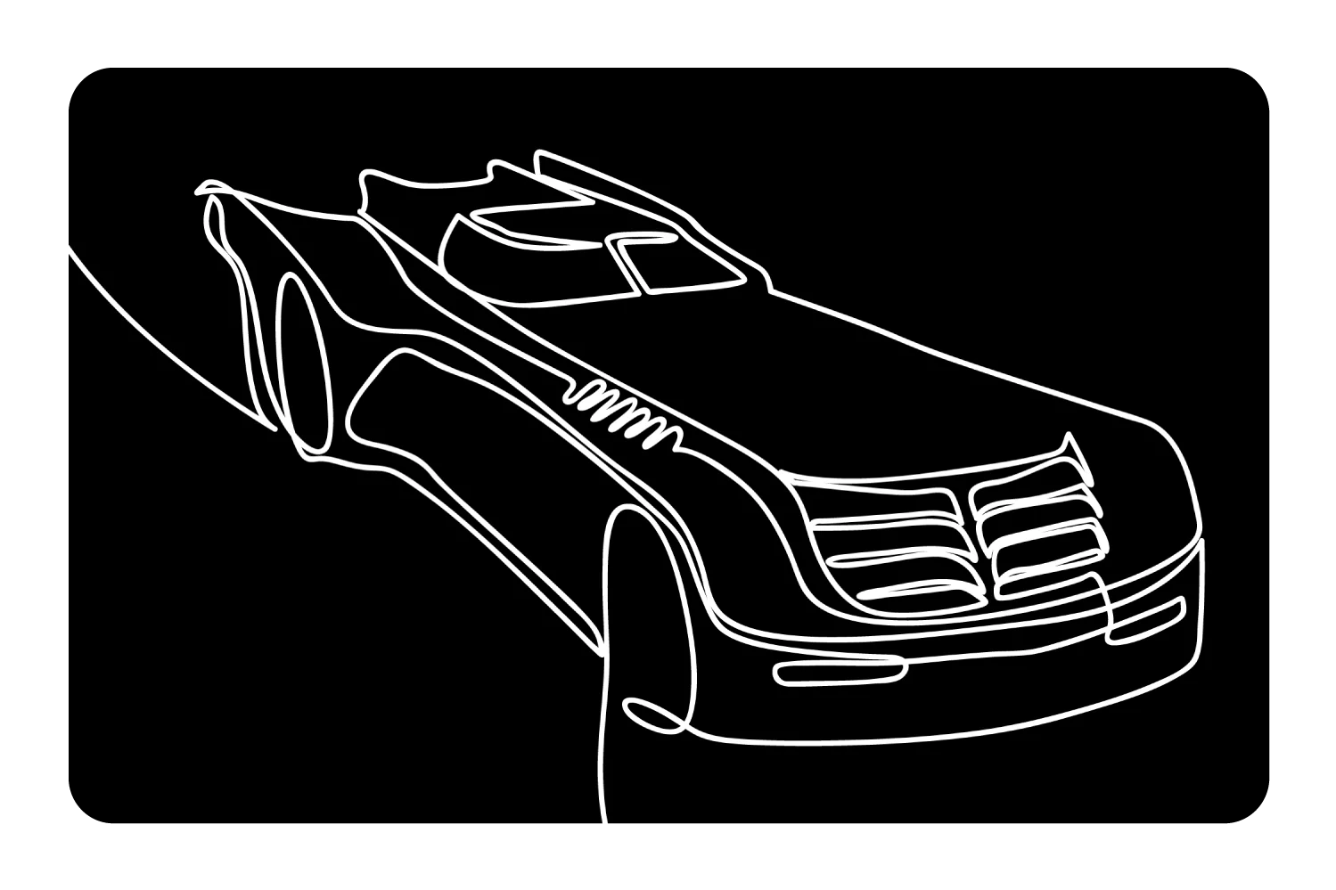 Bat Mobile Line Art