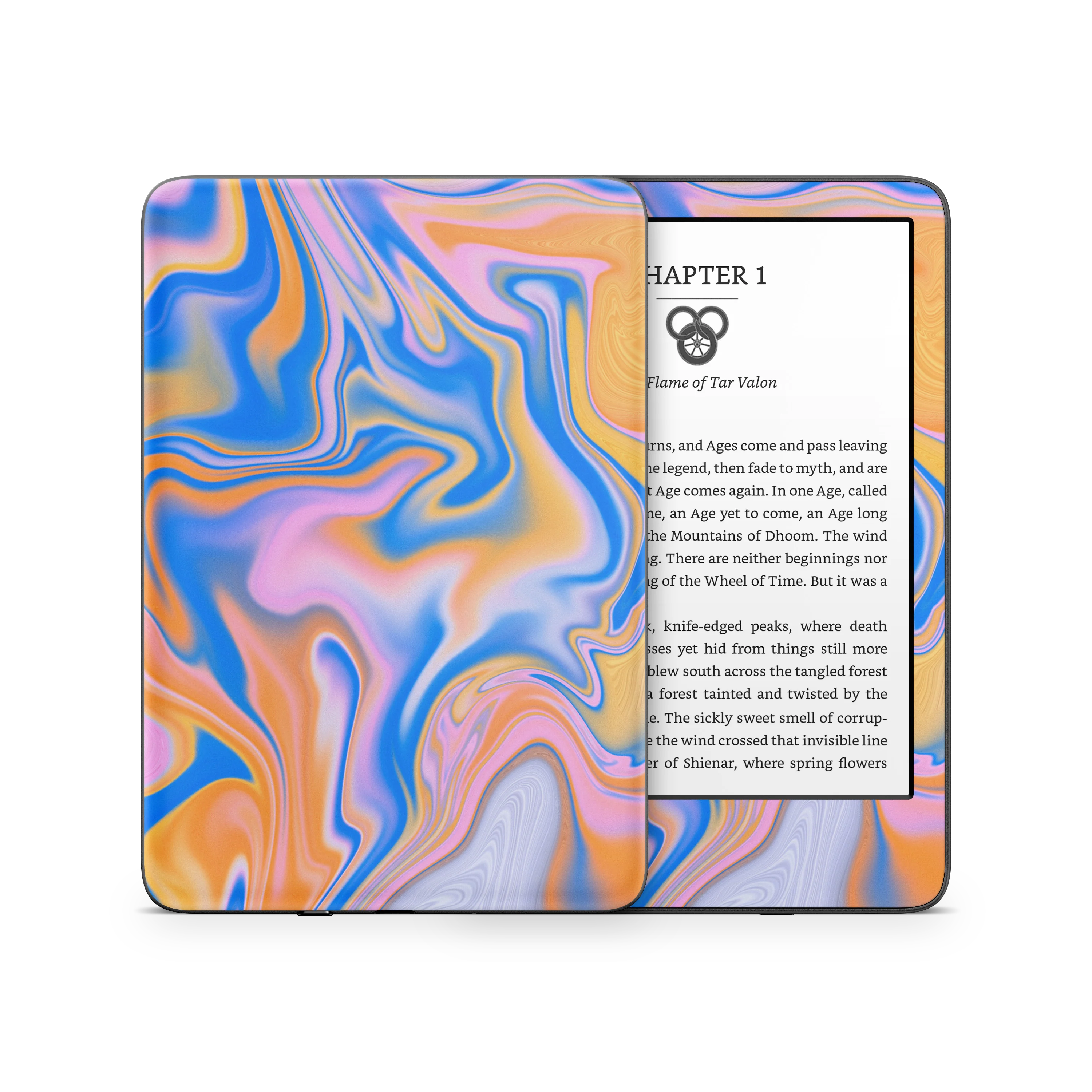 Blue Liquid Kindle Skin