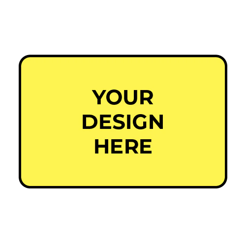 Custom Decal - Round Corner Rectangle (Medium ~ 6" / 15cm)