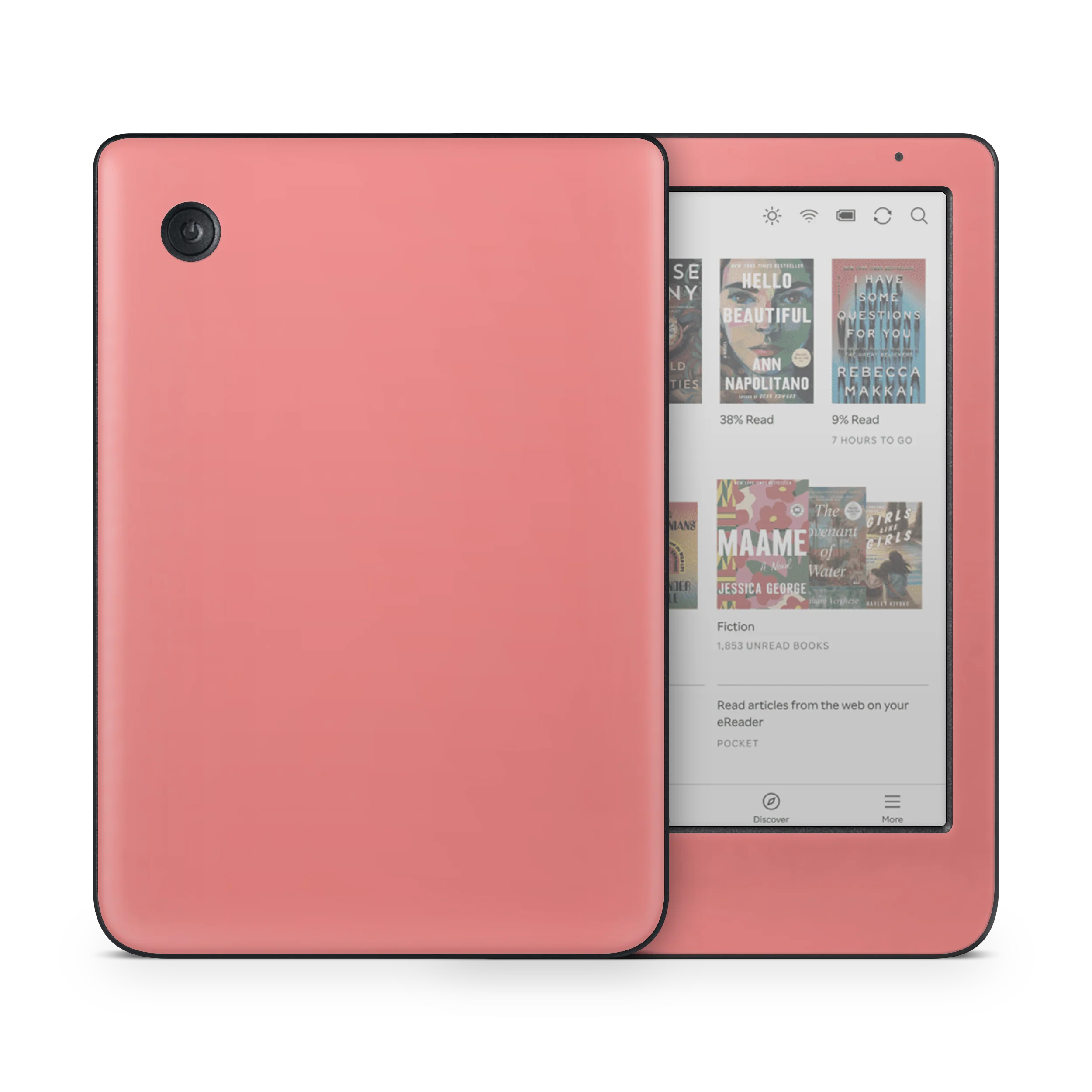 Light Coral Kobo eReader Skin - Image 3