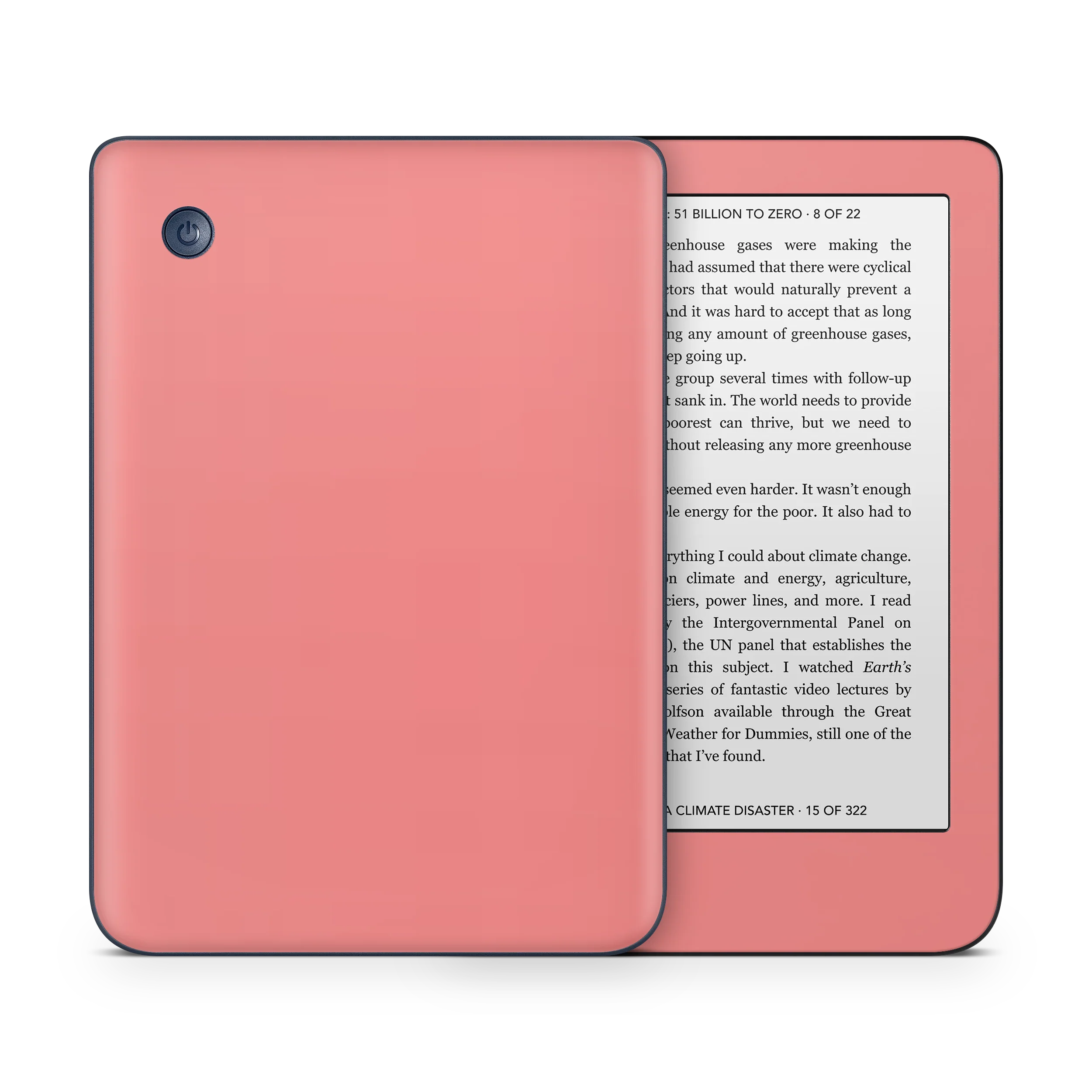 Light Coral Kobo eReader Skin - Image 4