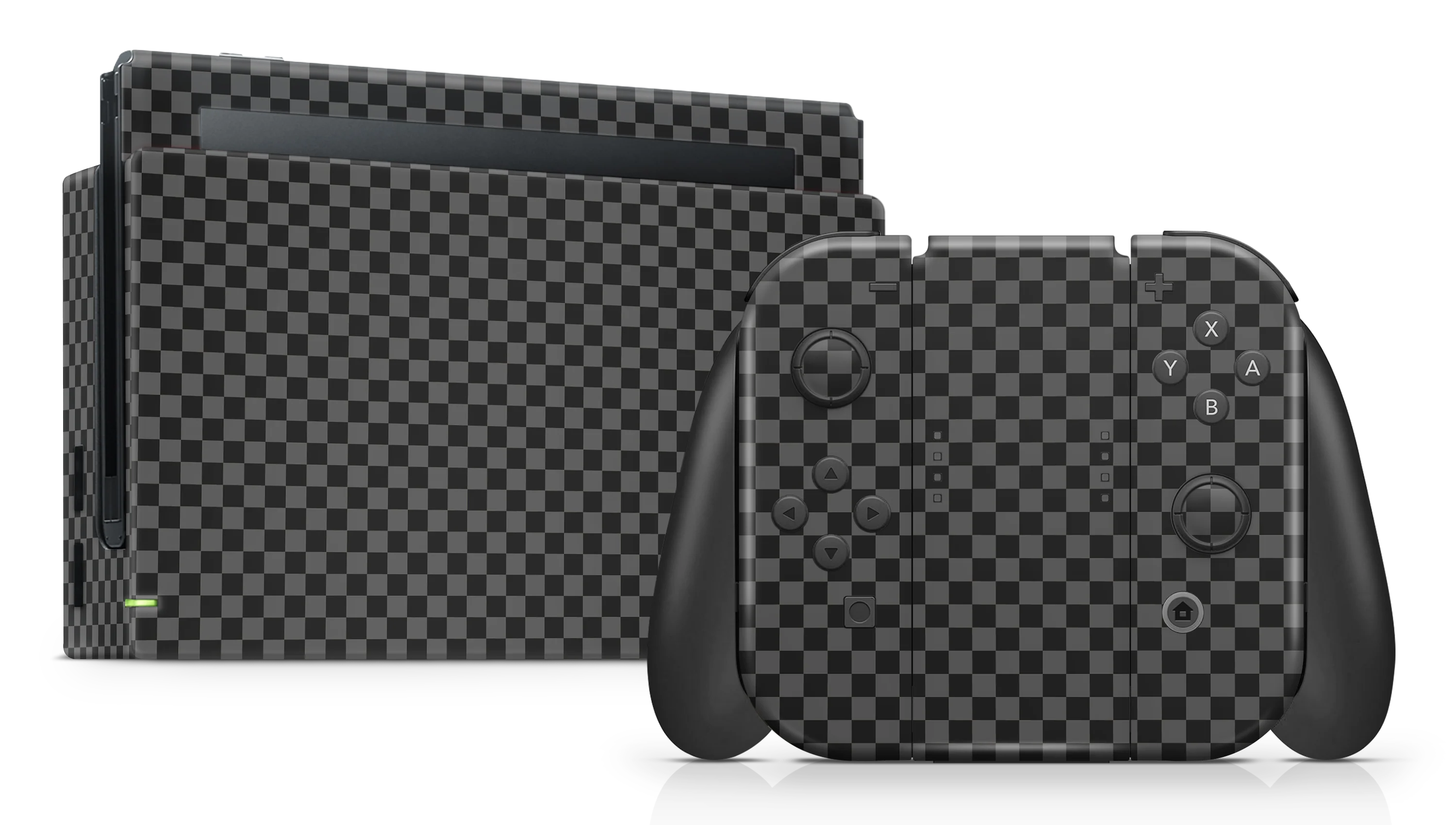 Nintendo Switch 17 Skin Checkers black