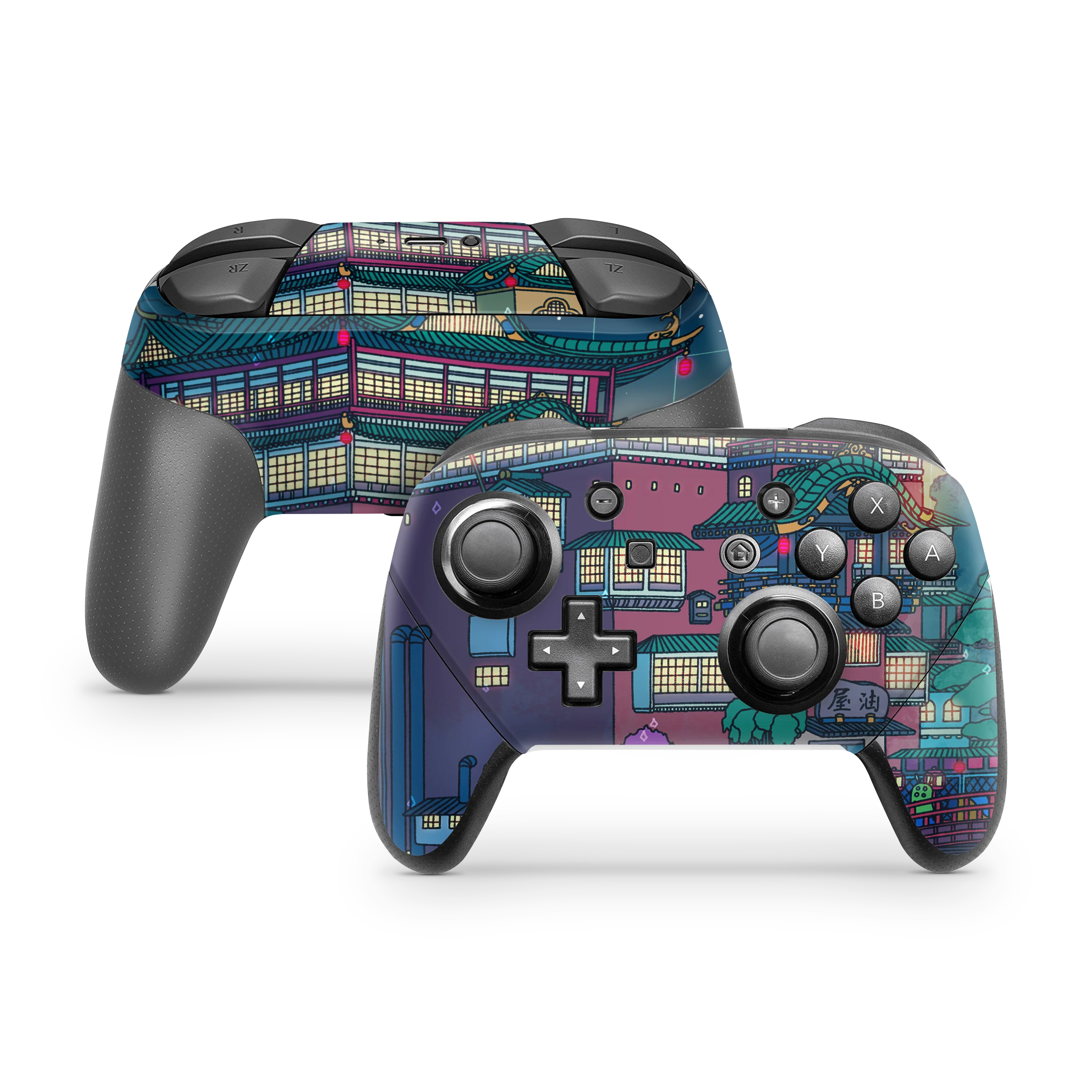 Nintendo Switch Controller Skin Bathhouse Night