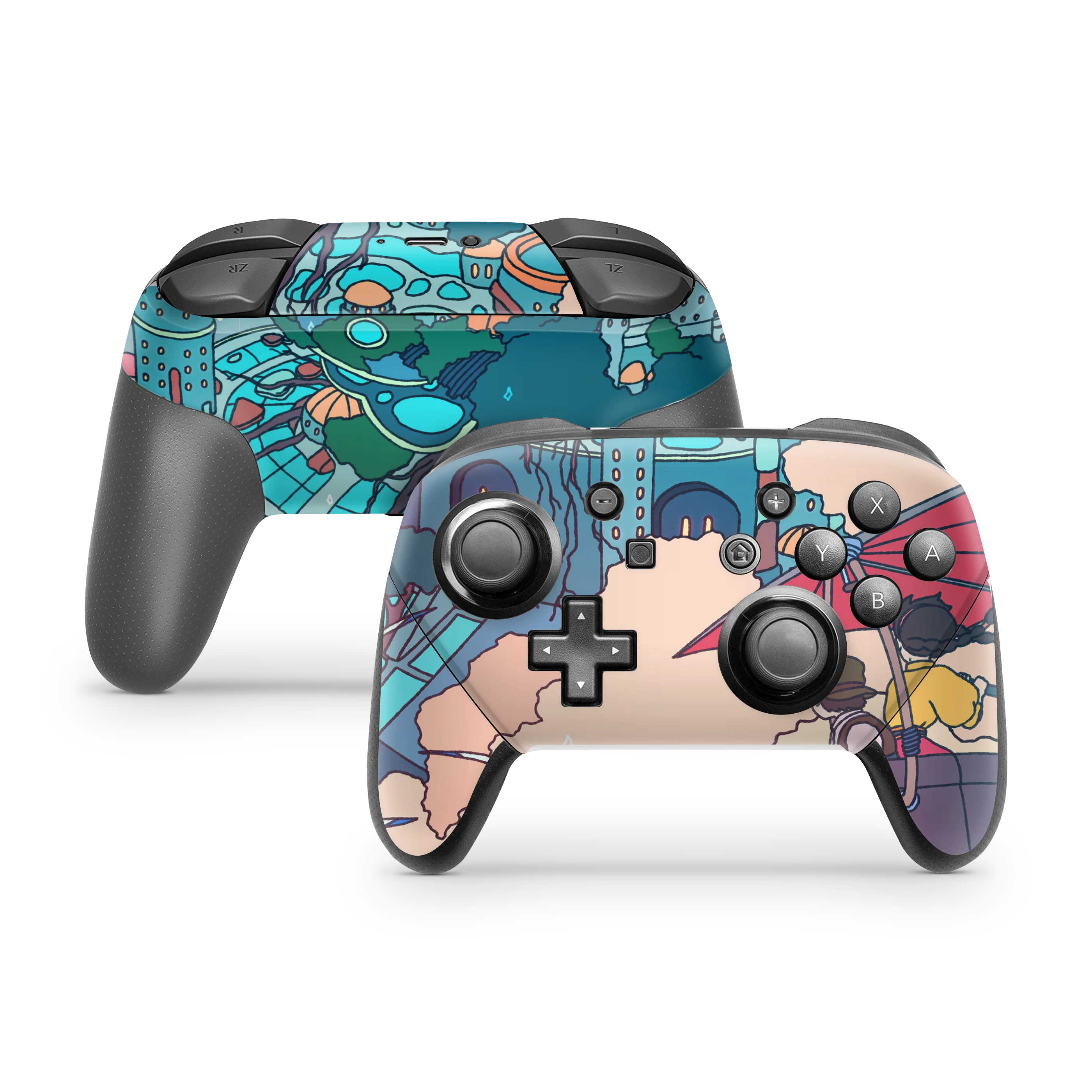 Nintendo Switch Controller Skin Castle in the Sky