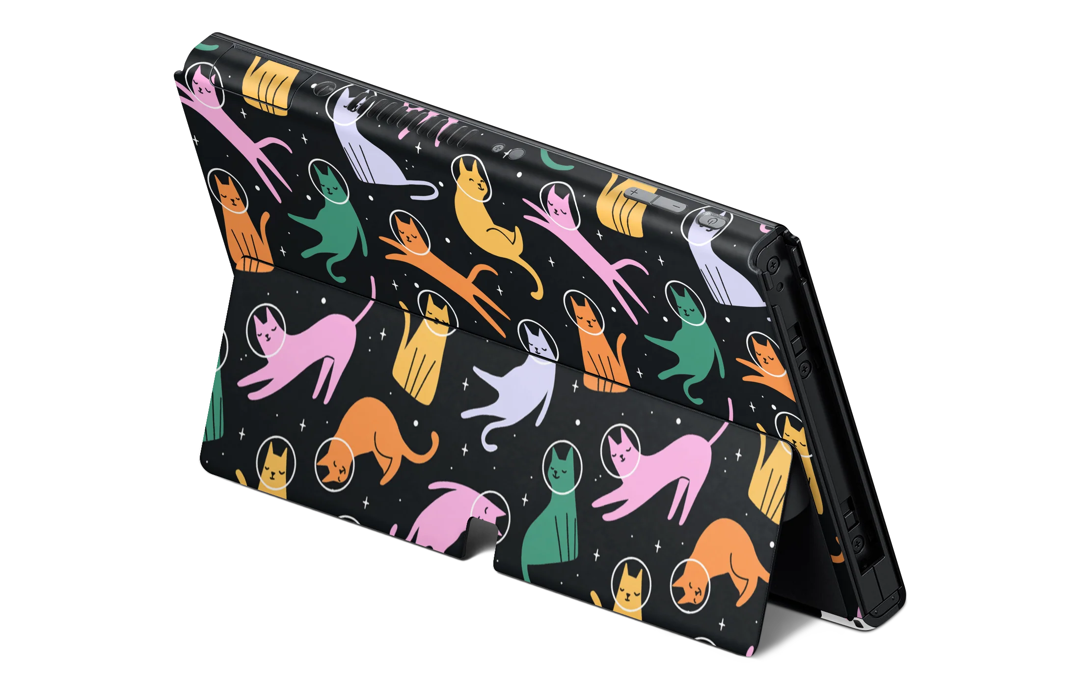 Nintendo Switch OLED Skin Cats Space - Image 2