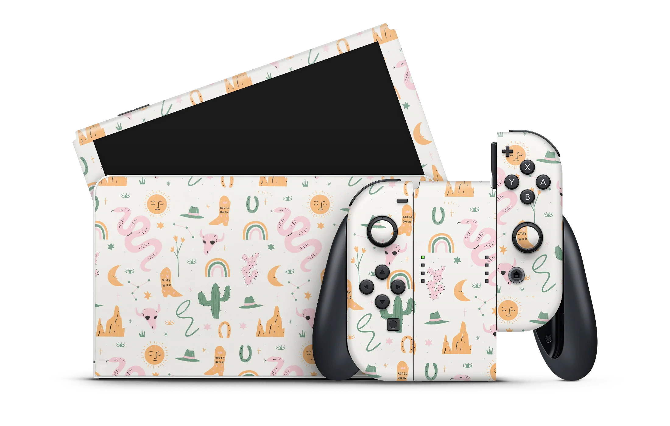 Nintendo Switch OLED Skin Wildwest Pattern