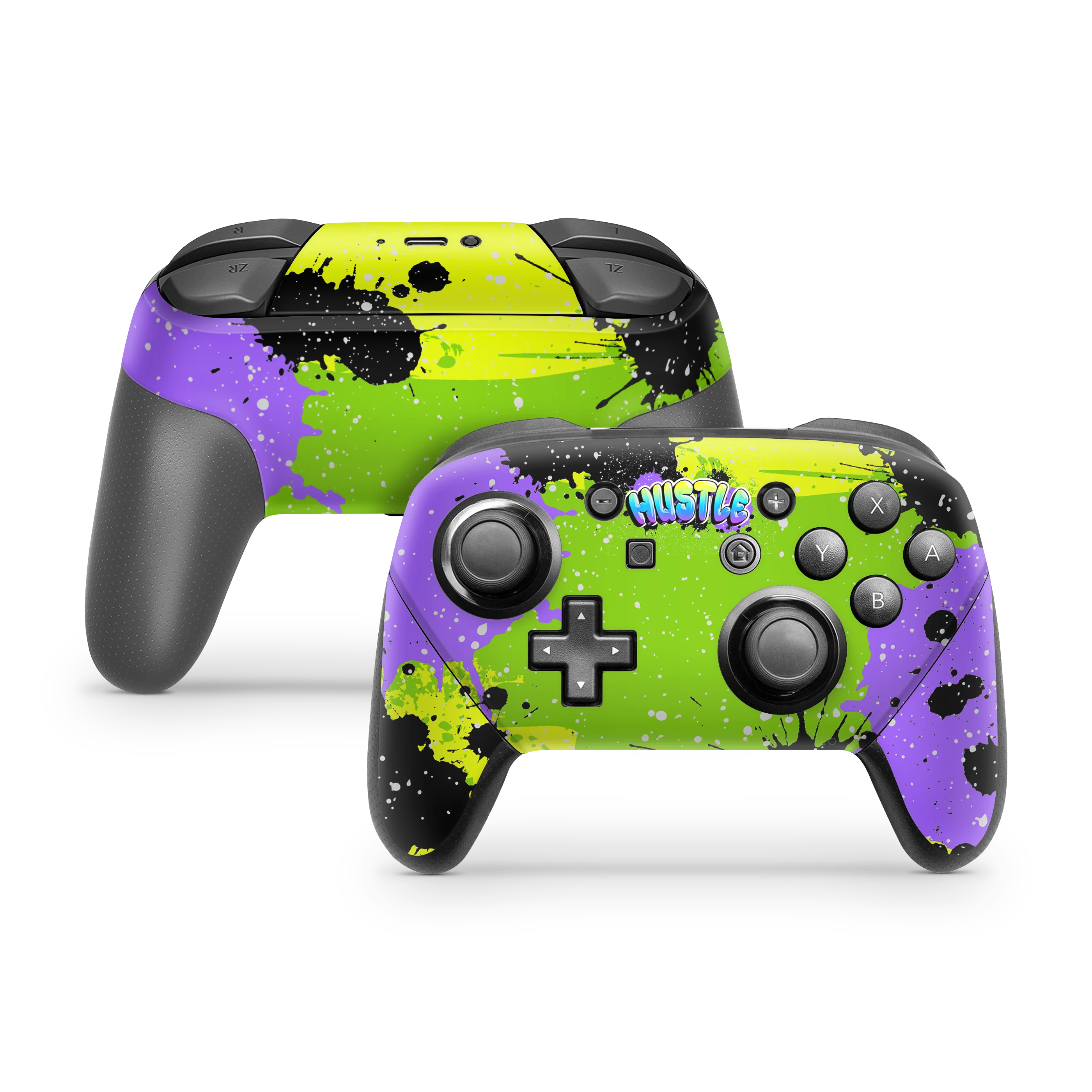 Nintendo Switch Pro Controller Skin Hustle Splash