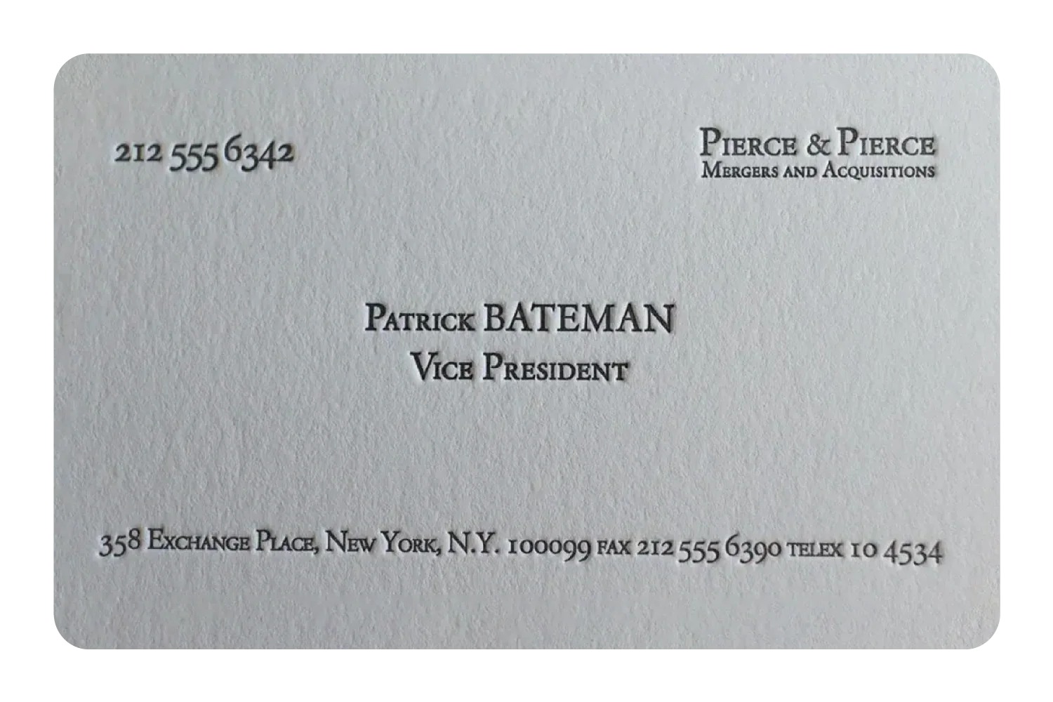 Patrick Bateman Card