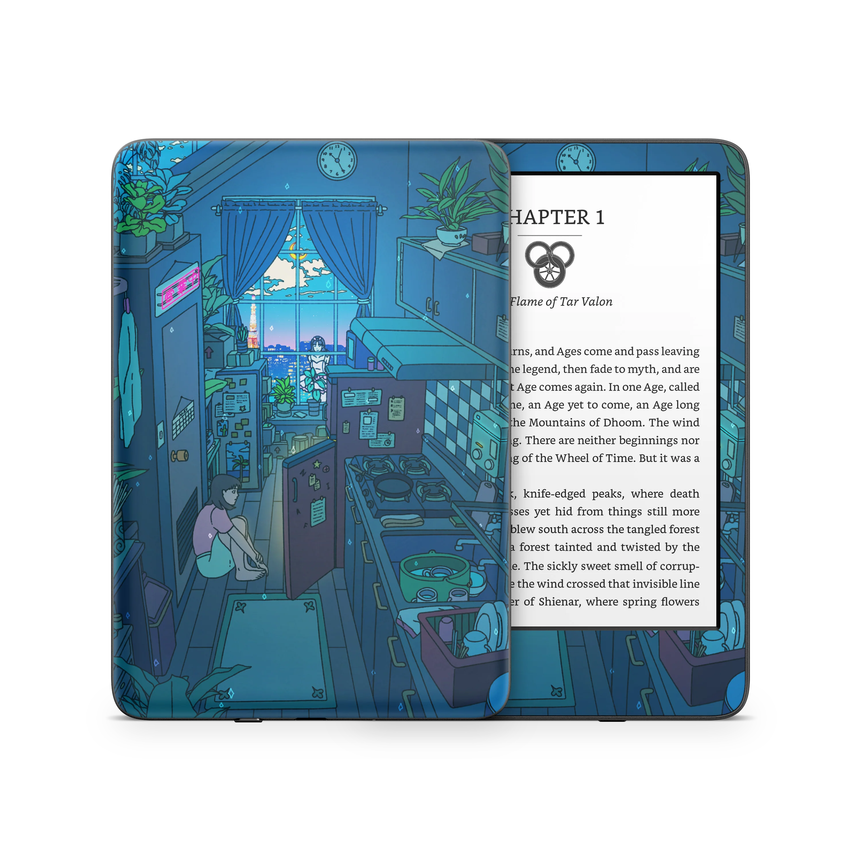 Perfect Blue Kindle Skin