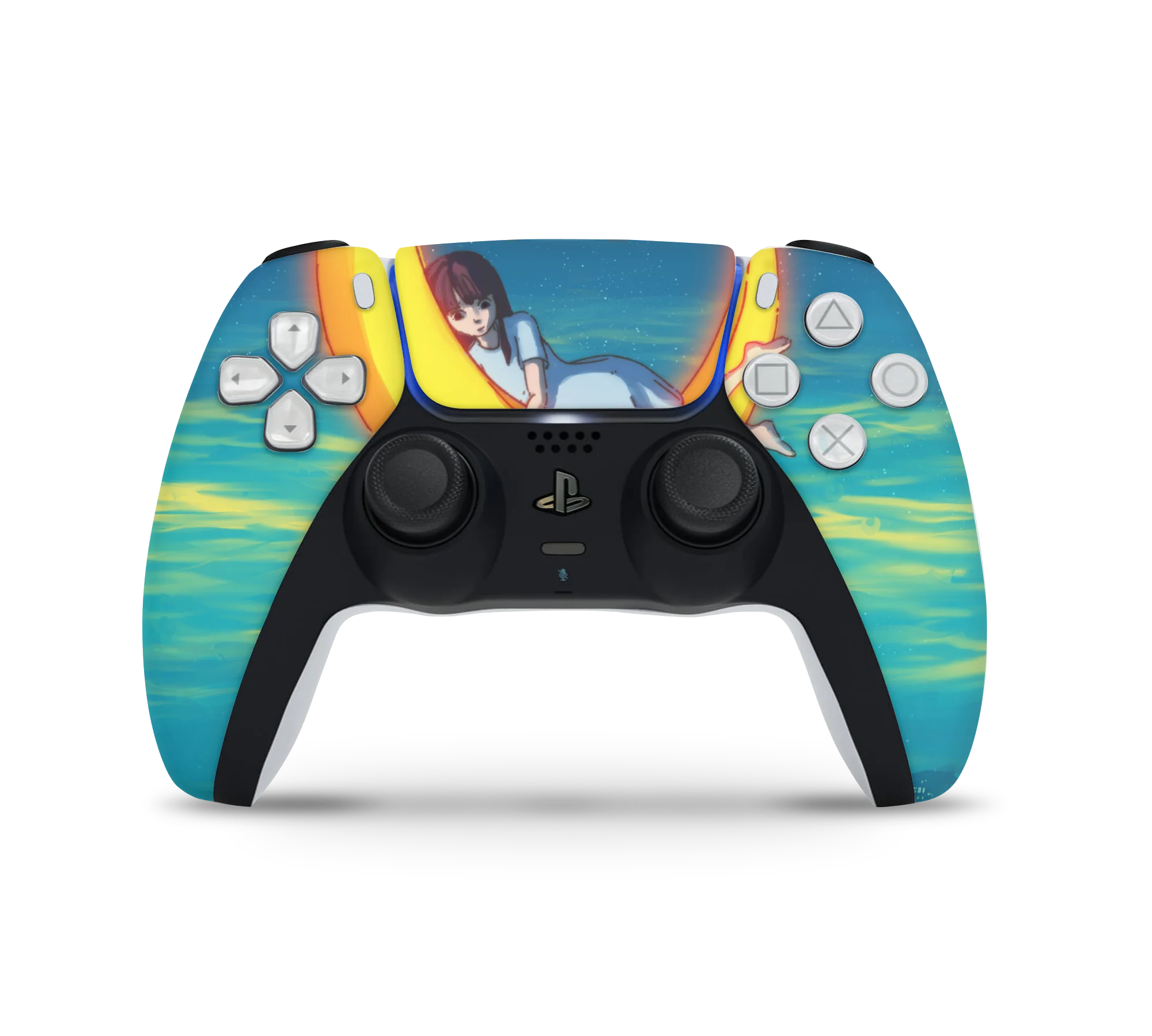 Playstation 5 Controller Skin Girl on the Moon