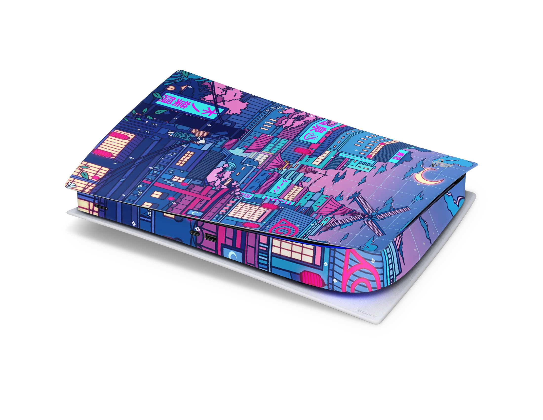 Playstation 5 Digital Skin Cyberpunk Village