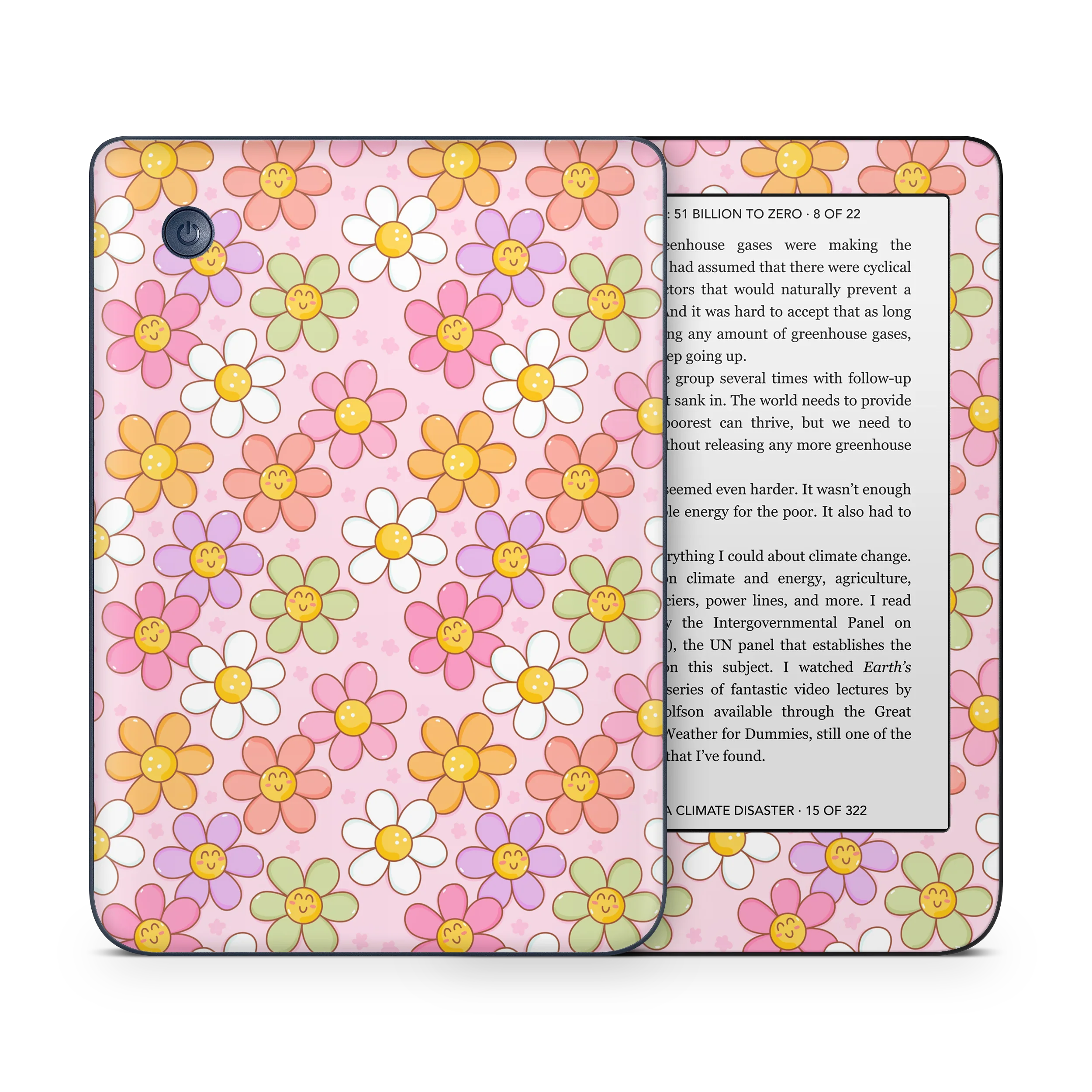 Smiley Flowers Kobo Skin