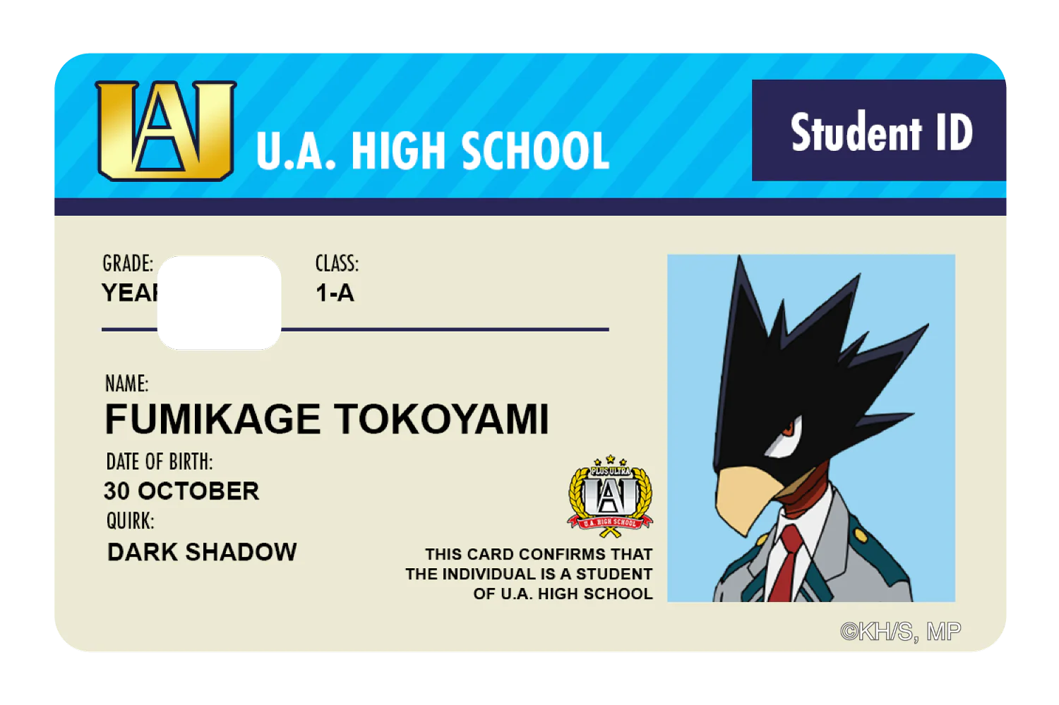 Student ID - Fumikage Tokoyami - Image 2
