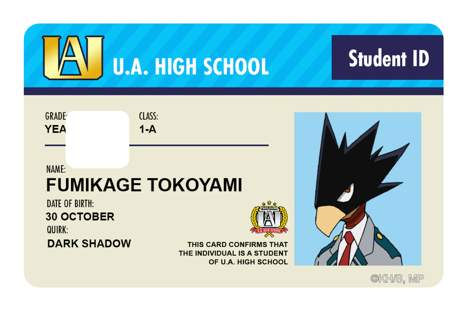 Student ID - Fumikage Tokoyami - Image 3