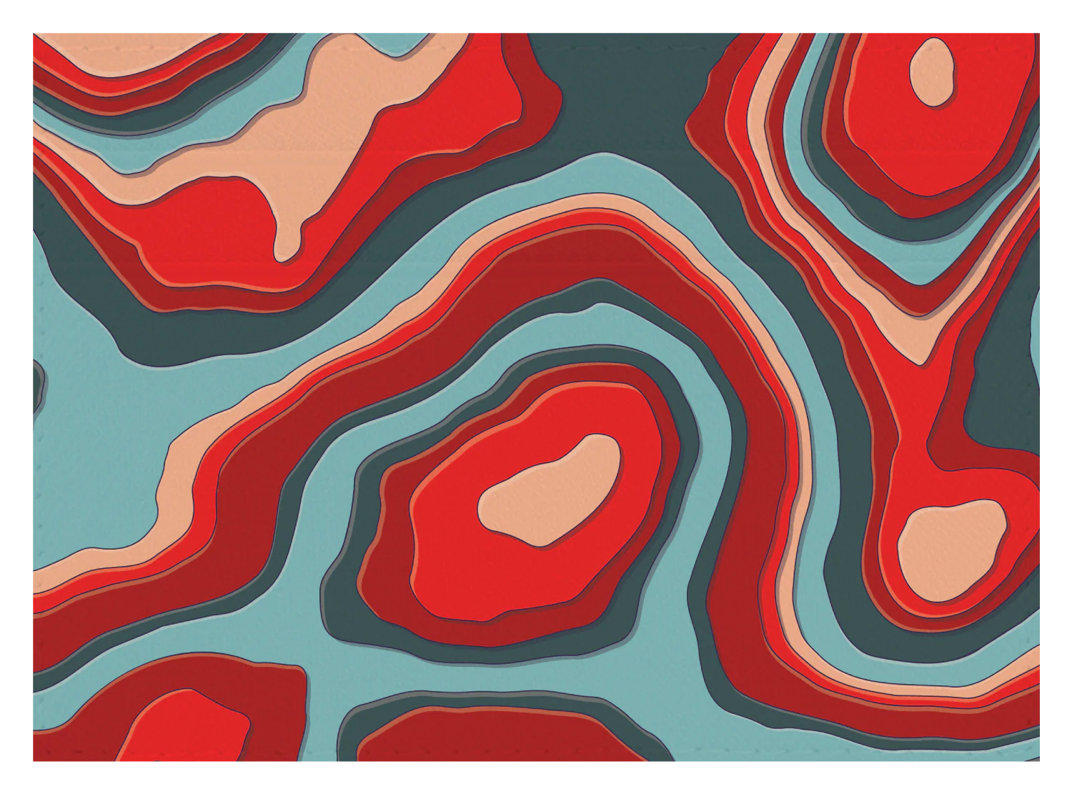 TopographyTeal and Red - Image 7