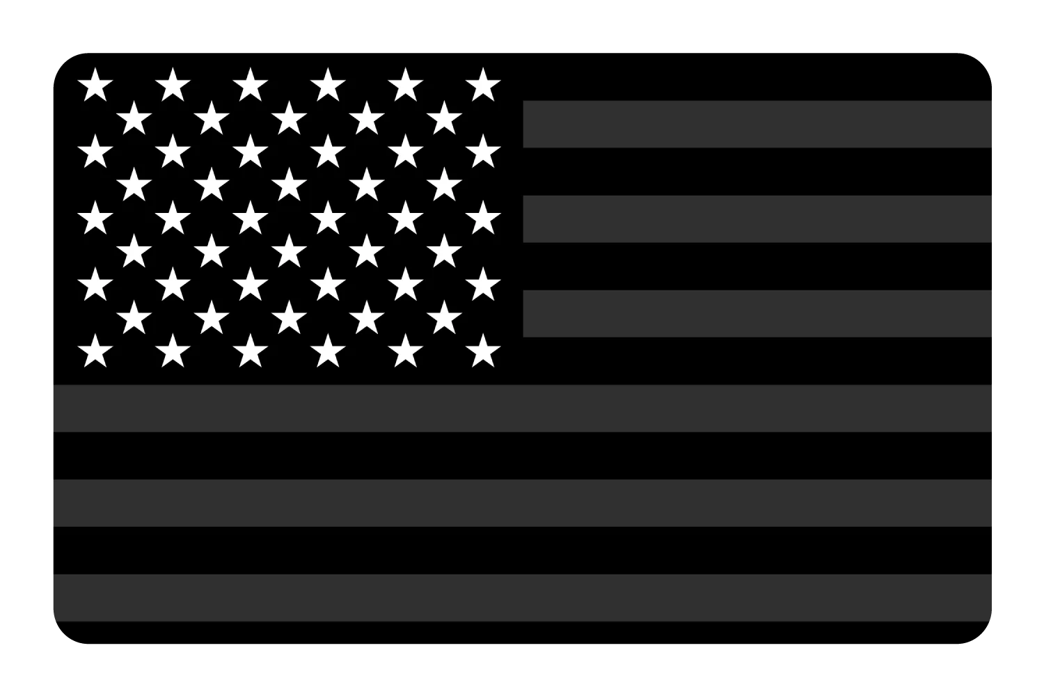USA Flag Black