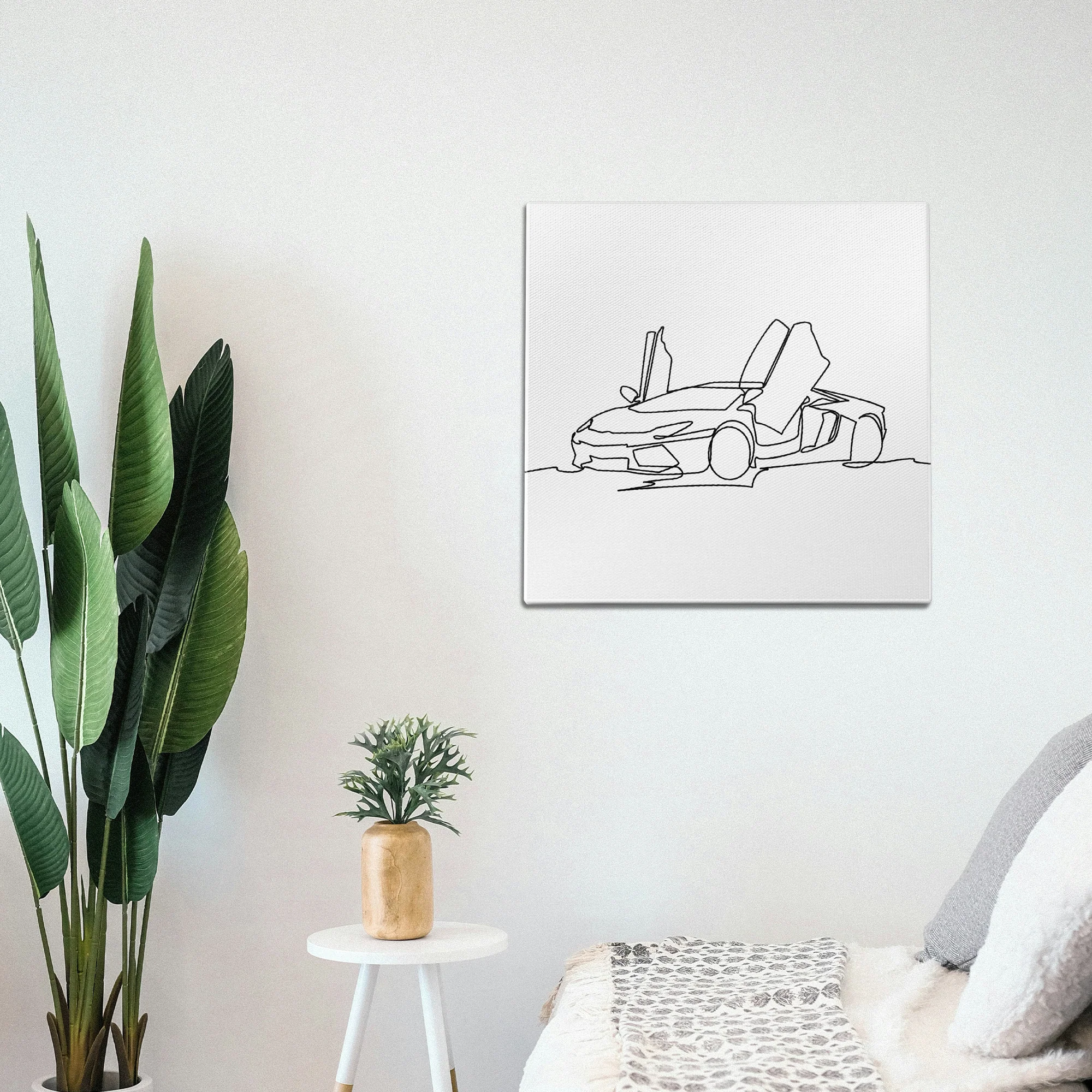 Lambo Line Art Wall Art - Image 2